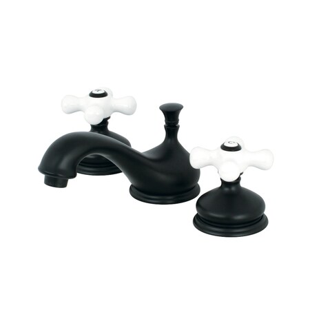 Kingston Brass KS1160PX 8" Widespread Bathroom Faucet, Matte Black KS1160PX
